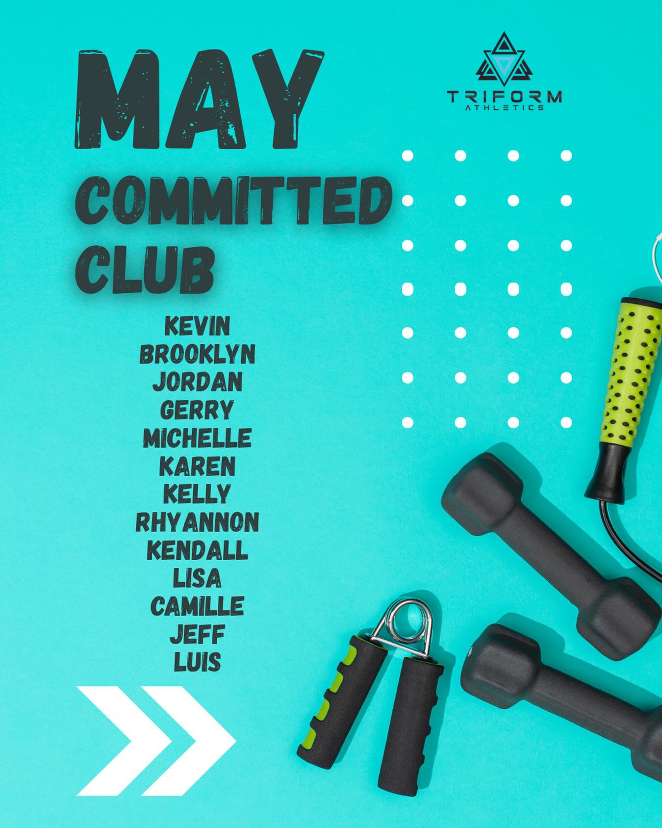 Our May Committed Club members set the bar high, showing up for 18+ classes throughout the month with a drive that was impossible to miss. They came in ready to better themselves, pushed through tough days, and brought an energy that lifted everyone around them. Their hard work didn’t just transform their own progress; it helped make this community stronger, more supportive, and more awesome every single day!