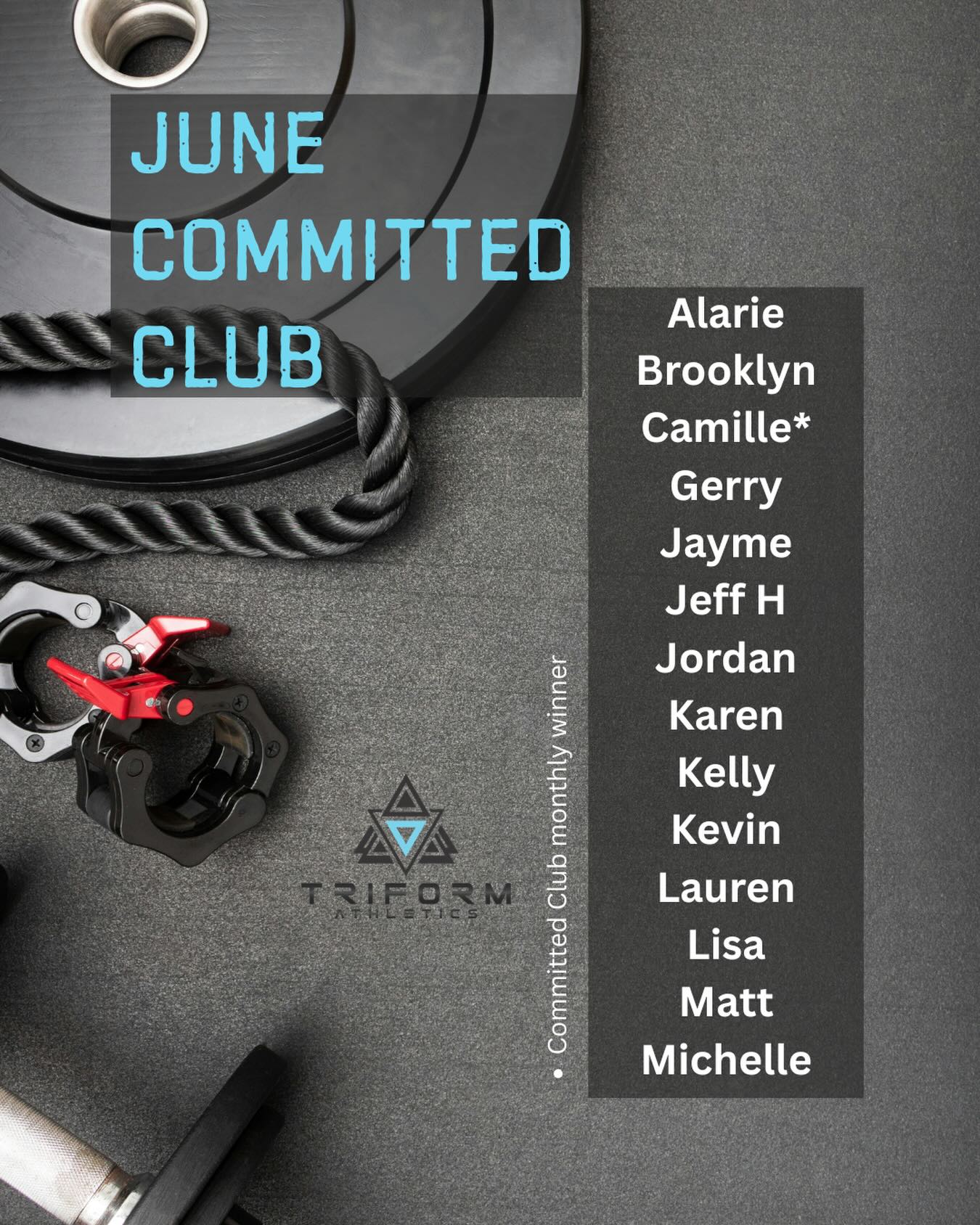 A huge shoutout to our June Committed Club members! These athletes showed up for 18 or more classes last month, proving that consistency is the key to long-term success.

Every workout completed is another step toward building strength, improving health, and creating lifelong habits that extend far beyond the gym.

Keep showing up, keep putting in the work, and keep inspiring those around you! 

Congratulations, Committee Club! 💪🏼🎉
