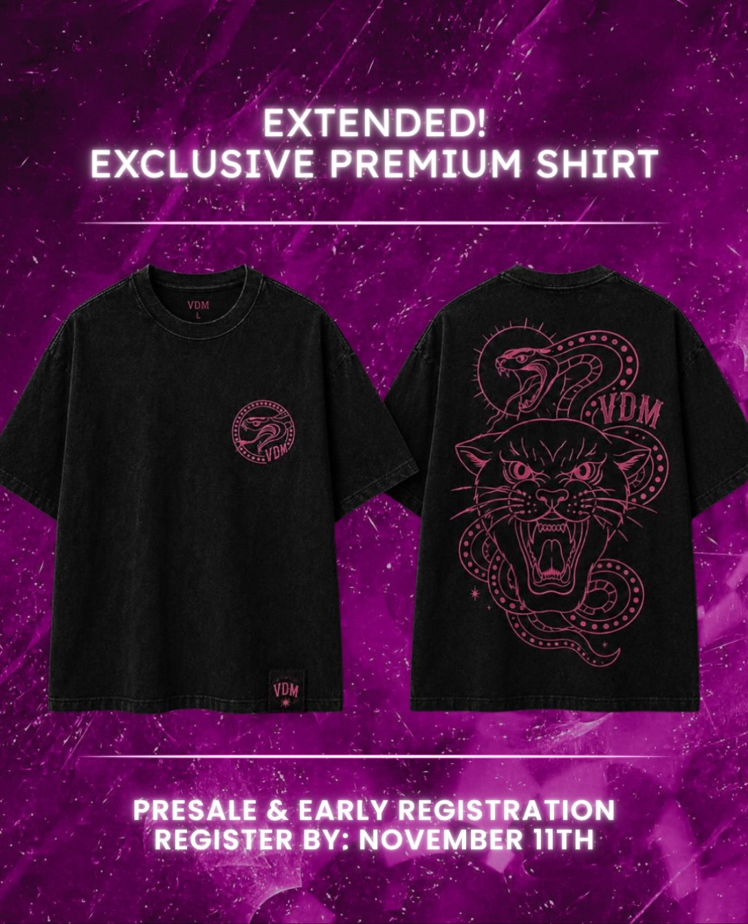 EXTENDED ❤️‍🔥

All teams that register by 11:55pm EST on November 11th will be automatically upgraded to a premium, oversized athlete t-shirt (formerly promoted through presale)!

Check the link in our bio to find our registration link. Lock in your team early 🤘🏼

#vdm2027 #globalcompetition