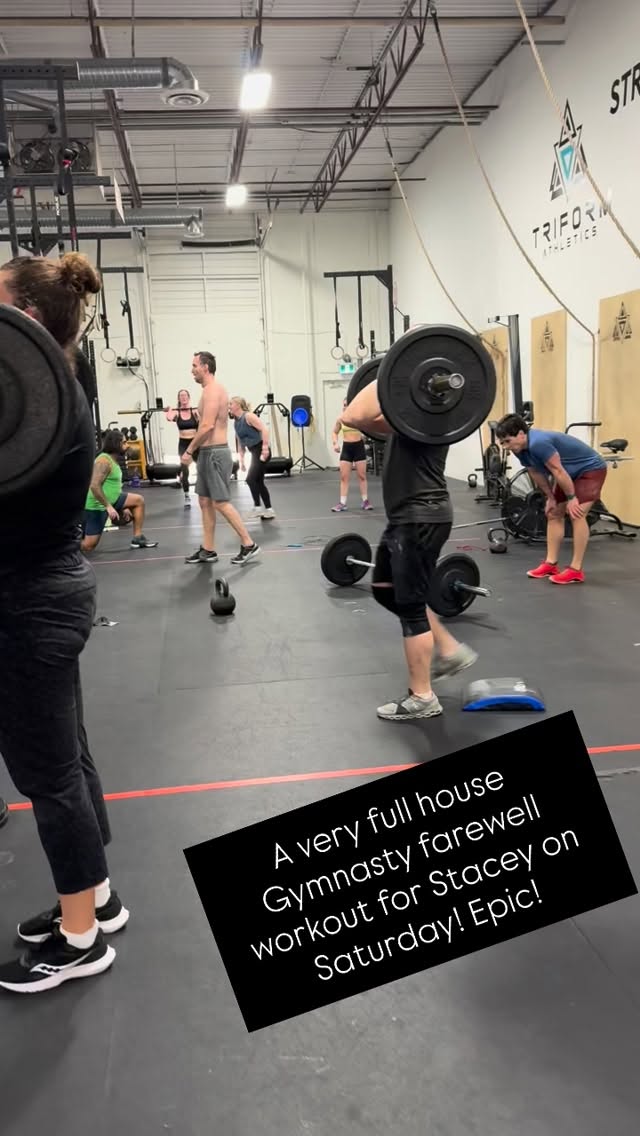 We are going to miss our favorite gymnast and her family (she and @claytonpetrie89 make the cutest kiddos) terribly, but look forward to many gymnastics seminars in our future to reconnect and have fun! All the best in Calgary, Stacey! They are gaining a gem! ❤️💙🤍🖤